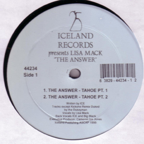 The Answer - Tahoe Pts. 1 & 2 / Kickone Remix / Th - LISA MACK