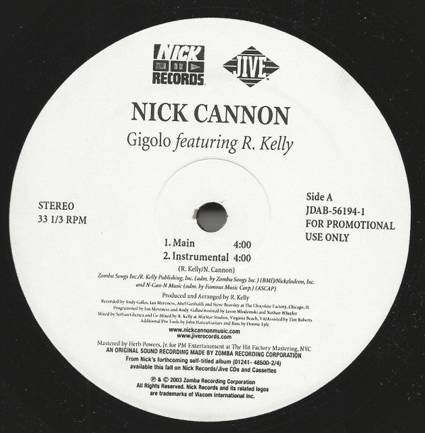 Gigolo Feat. R. Kelly - NICK CANNON