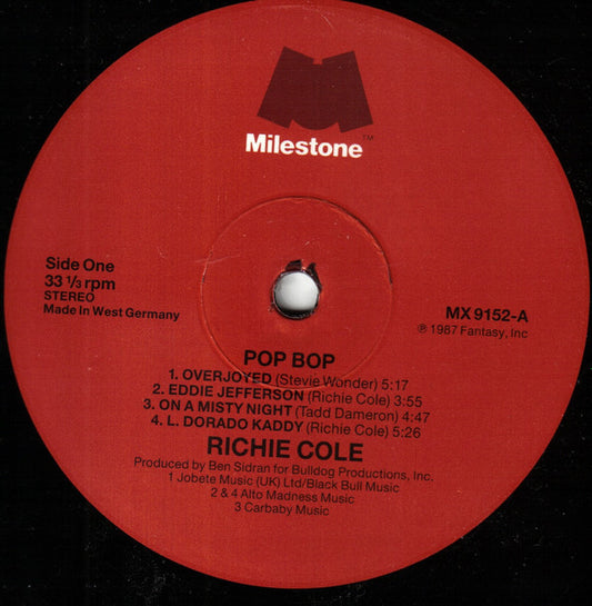 Pop Bop - RICHIE COLE/BEN SIDRAN