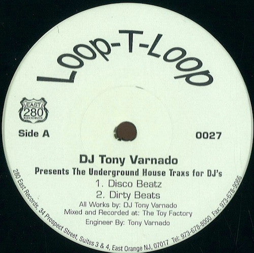Presents The Underground House Tracks For DJ's - DJ Tony Varnado